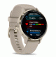 Venu 3S - GPS Soft Gold Stainless Steel Bezel with French Gray Case and Silicone Band - 010-02785-02- Garmin